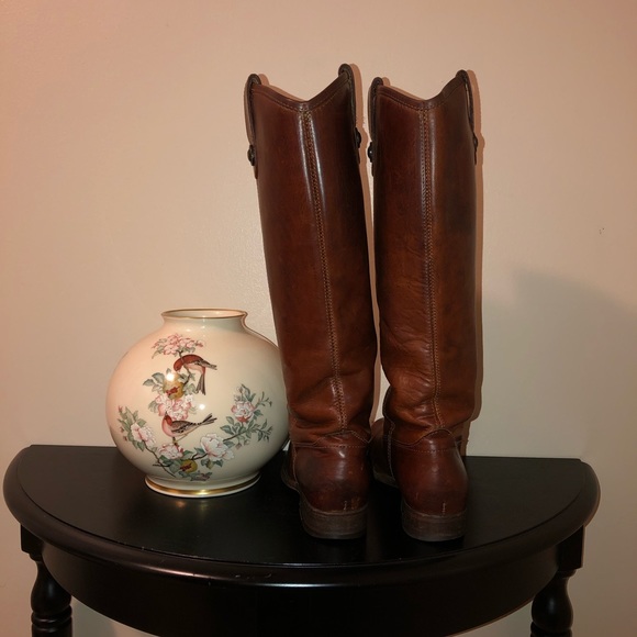 Frye”Melissa”Tall Button Boot,Size-6,Color-Cognac - Picture 4 of 6
